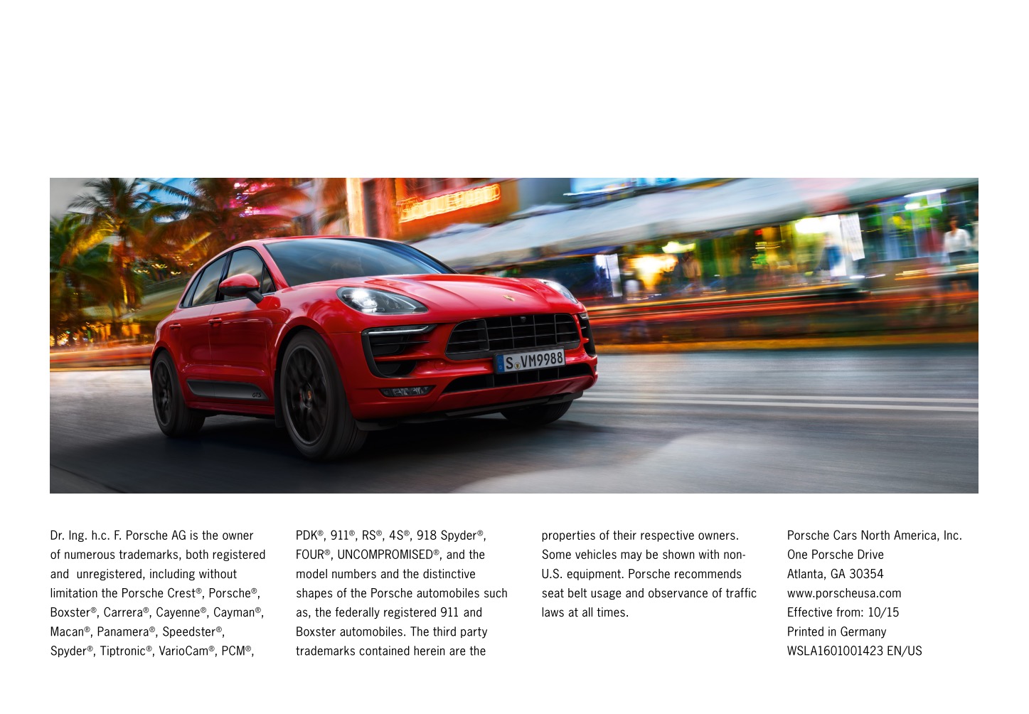 2016 Porsche Macan GTS 2 Brochure Page 5